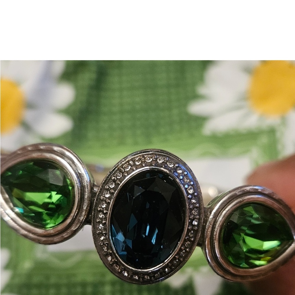 Brighton blue and green hinged bracelet. Beautiful piece.